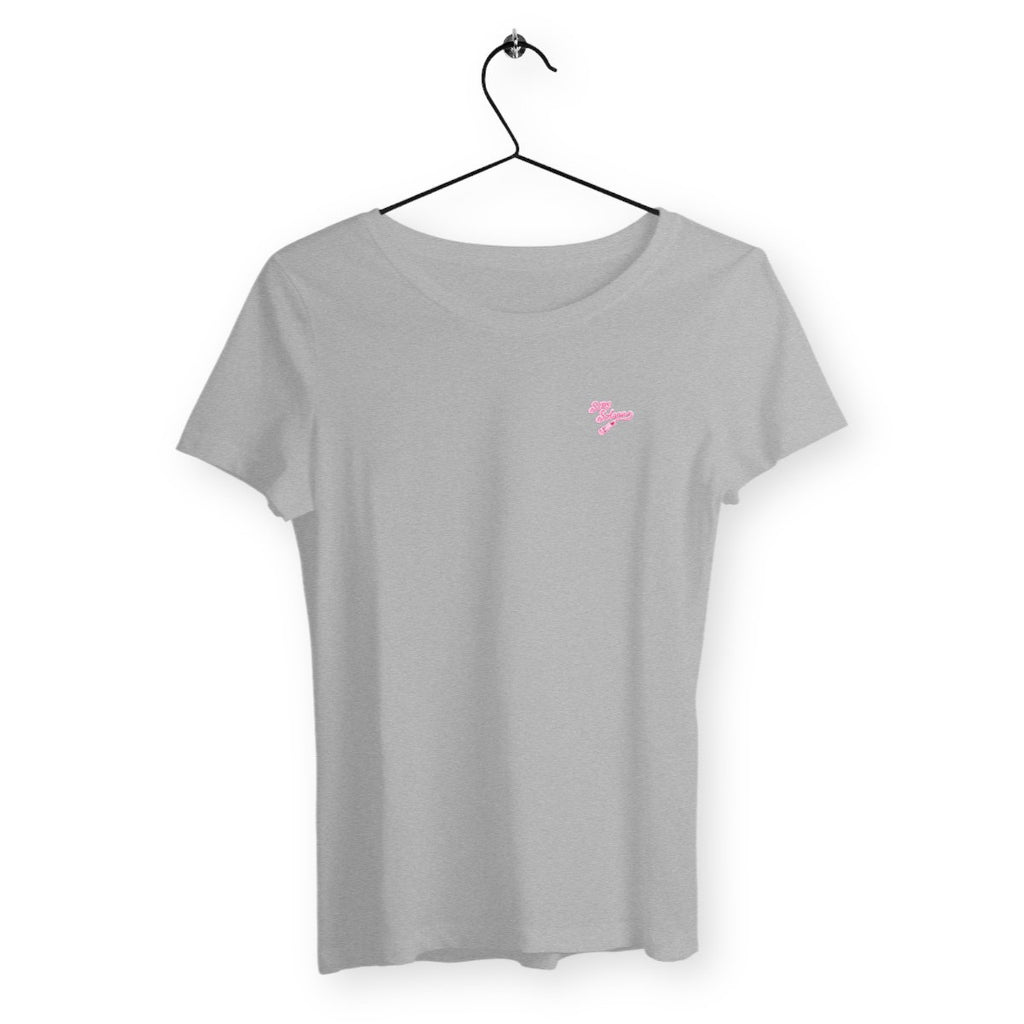 T-shirt Femme Fille A Papa - face_gris
